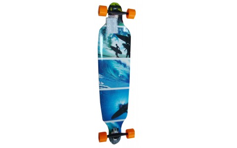 Longboard, Spartan, Surfer Blue, 42 inch, ABEC 7, 105x24 cm