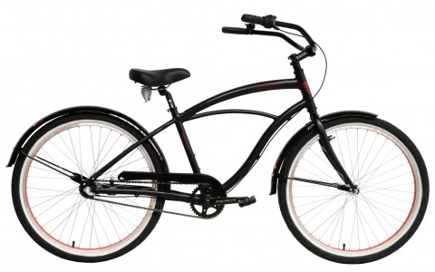 Bicicleta Oras, Devron, Urbio U2.6, Negru-Rosu, Cadru Aluminiu, Jante 26 inch