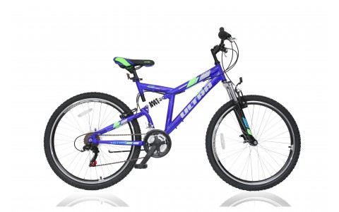 Bicicleta MTB Full Suspension Ultra APEX, 26", albastru