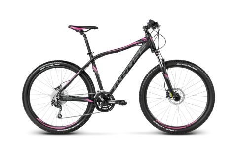 Bicicleta MTB Dama, Kross, Lea R6, 27.5x2.1 inch, 2016, 27 viteze, Negru-Roz-Gri