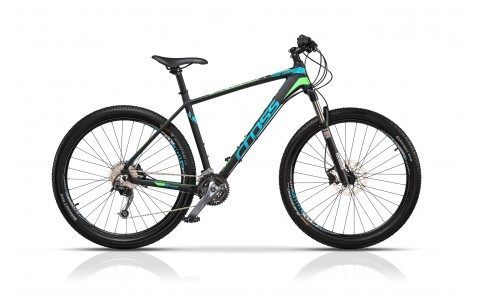 Bicicleta Cross Extreme Eco, 500mm, 29, negru-albastru-verde