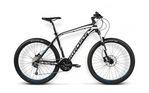 Bicicleta MTB, Kross, Level R4, 27.5x2.1 inch, 27 viteze, 2016, Alb-Negru-Albastru