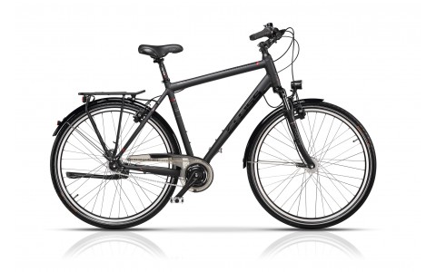 Bicicleta Cross Prolog XXL City Man, 550mm, 28, gri-negru