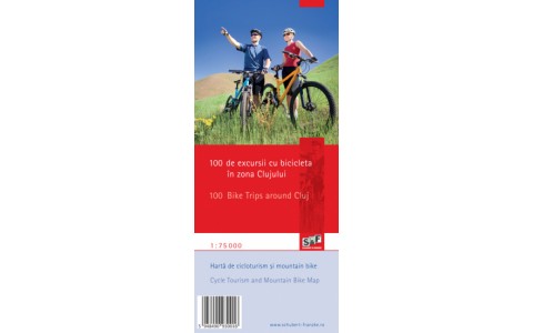 Harta de cicloturism si mountain bike 100 de excursii cu bicicleta in zona Clujului