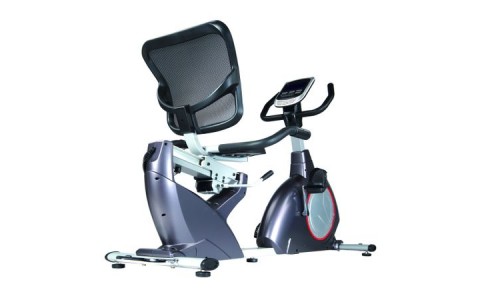 Bicicleta magnetica, fitness, orizontala cu spatar SOLEX pentru recuperare, Greutate maxima: 150 kg, Sistem volanta: 15 kg, Spatar respirabil, Suport smartphone si tableta