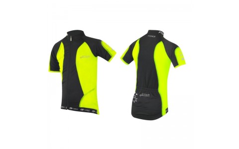 Tricou ciclism Force Kid Star 128-140 cm fluo
