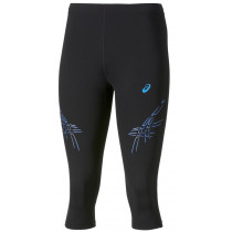 Pantaloni Alergare, Asics, Stripe Knee Tight Running L2, Negru-Albastru, Femei